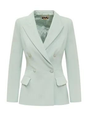 ELISABETTA FRANCHI Crepe Blazer with Waist Cut