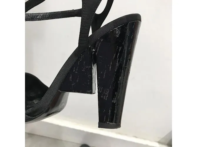 FENDI Sandalias T.UE 38 paño Negro 