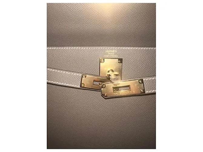 Hermès Kelly 28 scellier epsom etoupe Beige Gris 