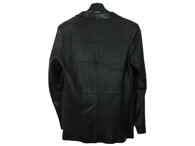 Jitrois chaqueta de cuero Negro 