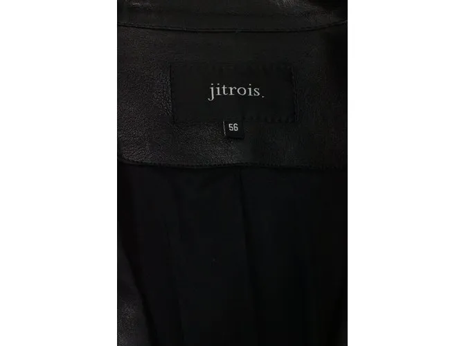 Jitrois chaqueta de cuero Negro 