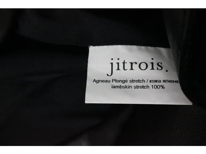 Jitrois chaqueta de cuero Negro 