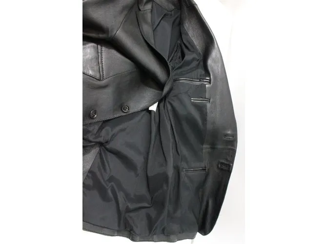 Jitrois chaqueta de cuero Negro 