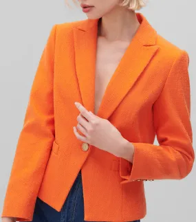 Julio Saco Corto Naranja de Tweed Mujer