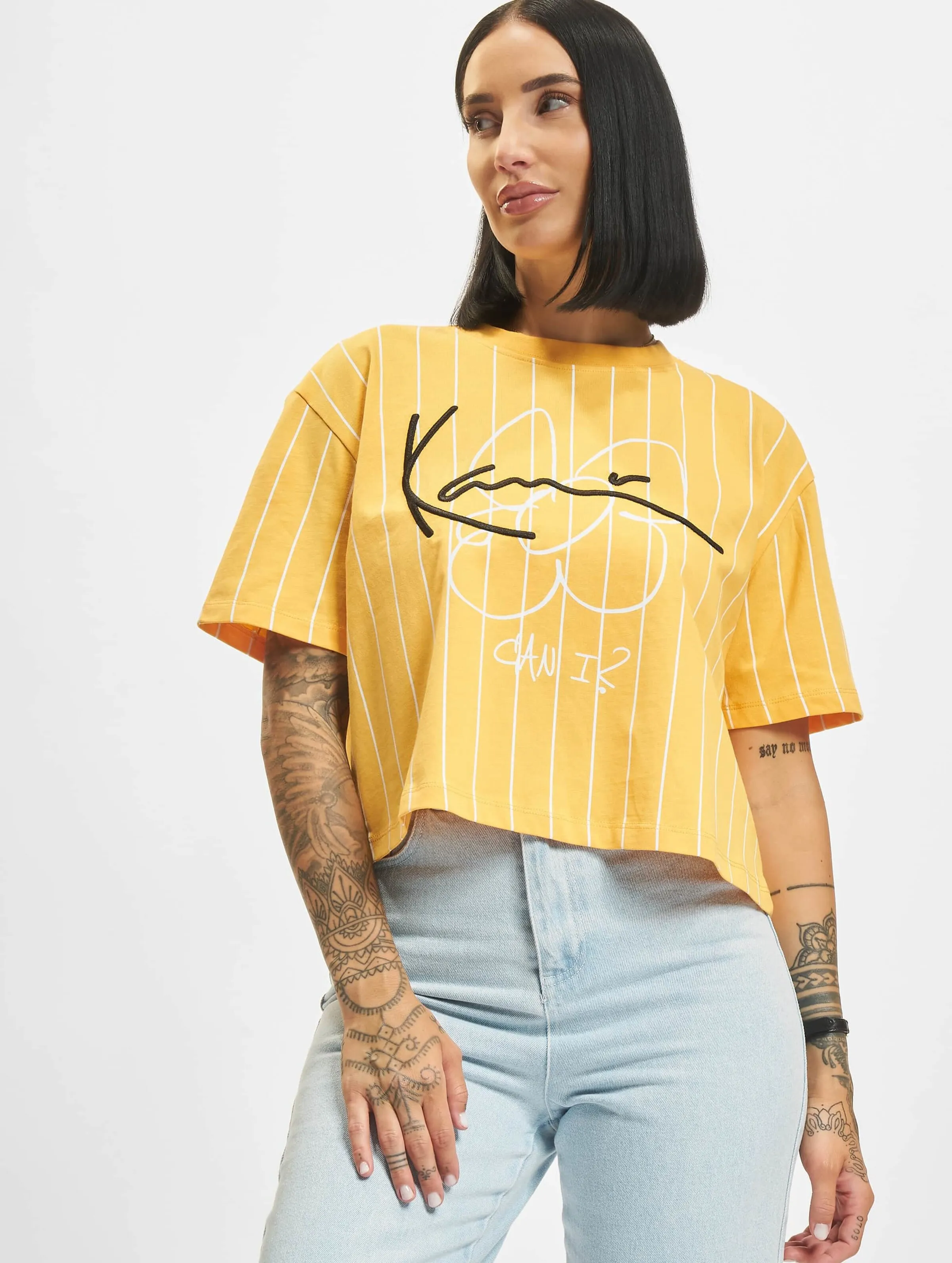 Karl Kani Signature Crop Pinstripe T-Shirt