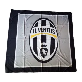 La Juventus logotipo de la bandera gris 140x140 cm