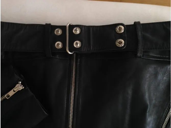 Les Petites Chaqueta de cuero de motorista Negro 