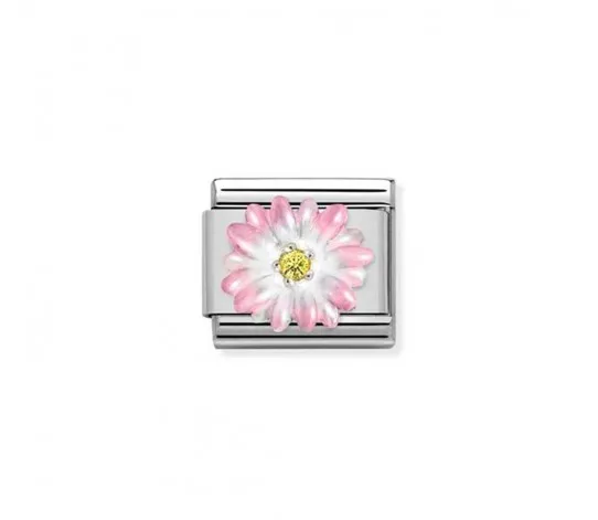 Link Nomination Acero y Plata Flor Rosa 330321 05