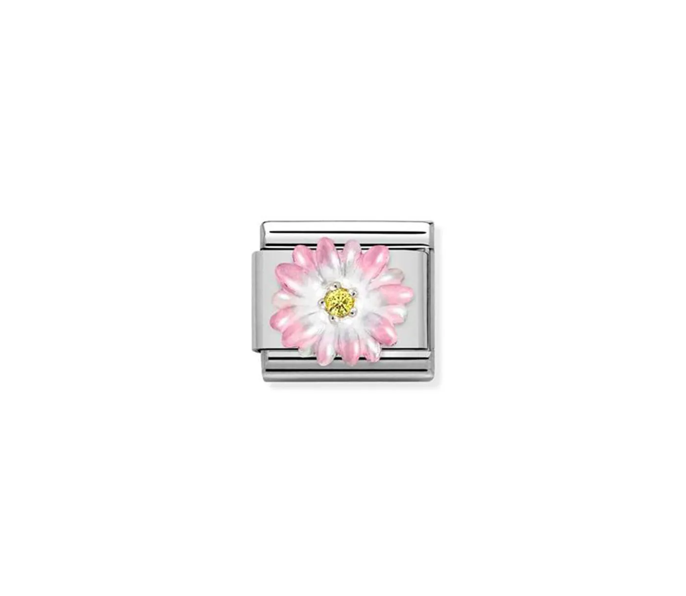 Link Nomination Acero y Plata Flor Rosa 330321 05