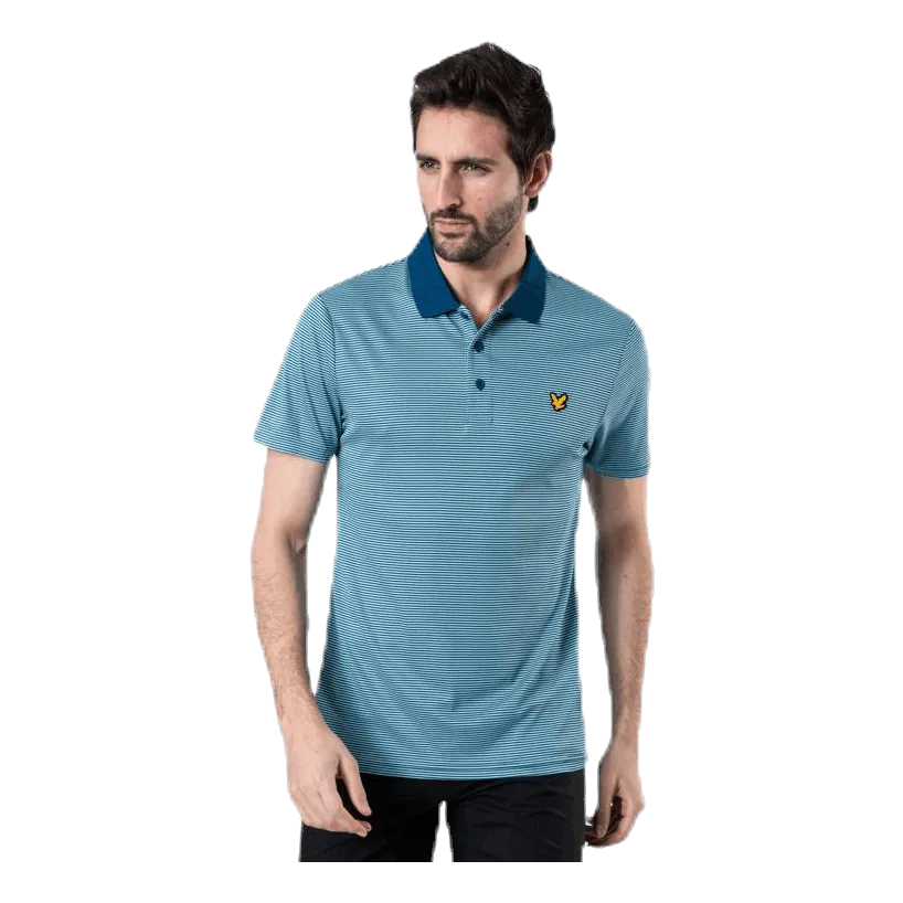 Lyle&scott Microstripe Polo Blue