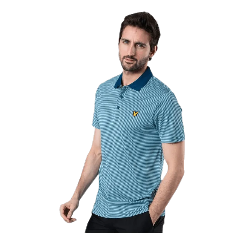 Lyle&scott Microstripe Polo Blue