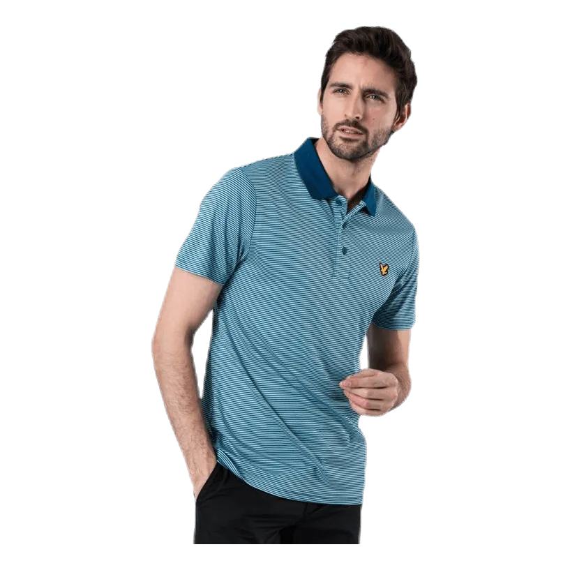 Lyle&scott Microstripe Polo Blue