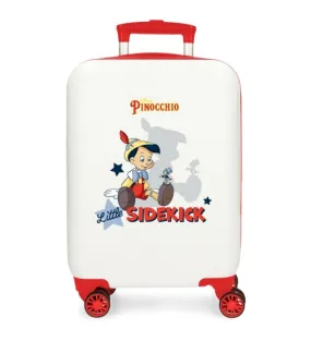 Maleta de cabina Pinocchio & Litle Sidekick rígida 50 cm blanco