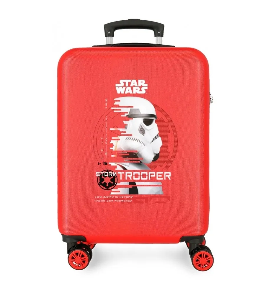 Maleta de cabina rígida  Star wars Tooper 55 cm rojo