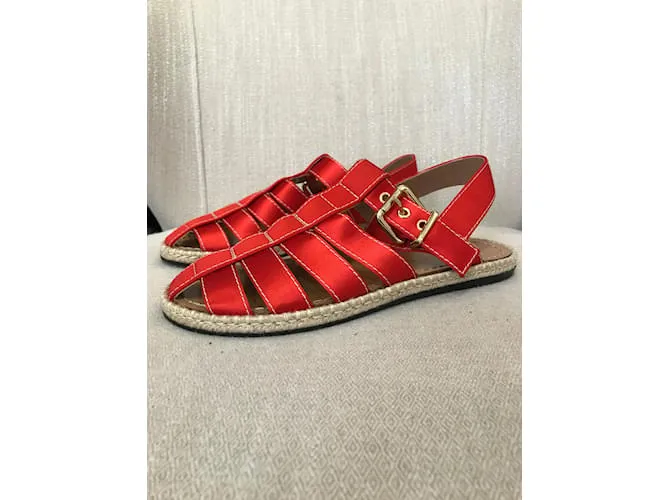 MARNI Sandalias T.UE 38 paño Roja 