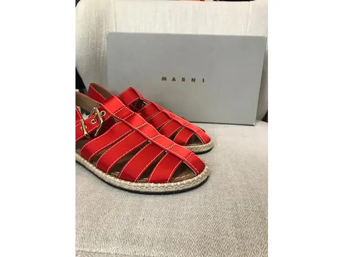 MARNI Sandalias T.UE 38 paño Roja 