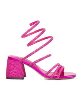 MENBUR Sandalias Fiesta Brillos Fucsia