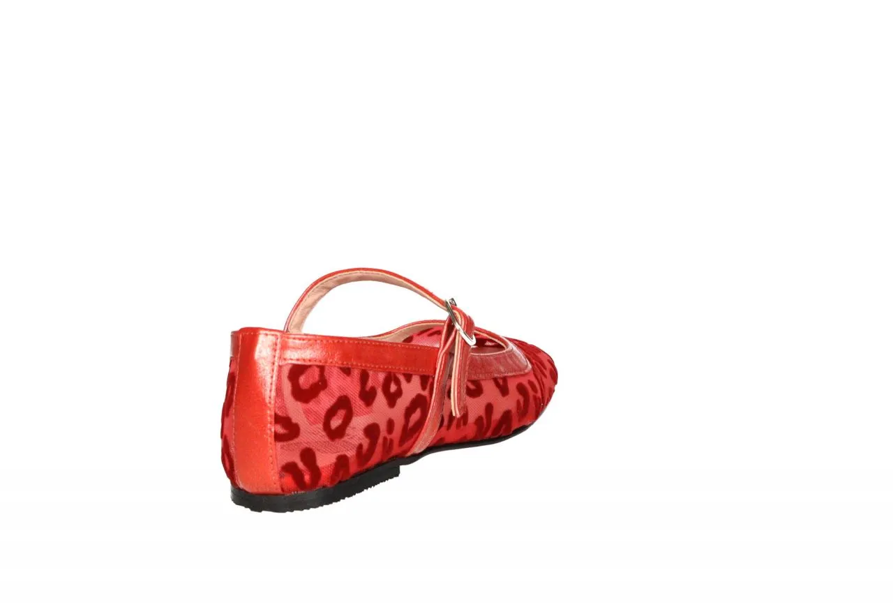 Mercedes Rejilla Rojo Animal Print