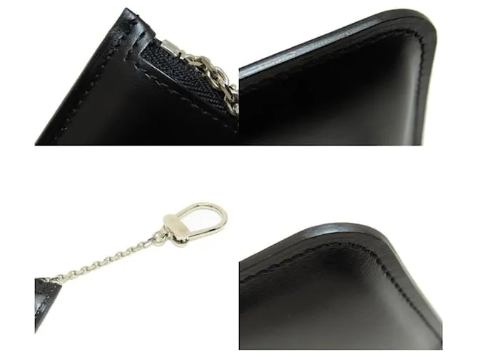 Monedero de cuero Cartier Negro 