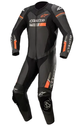 Mono de cuero Alpinestars GP Force Chaser Negro-Naranja Fluo