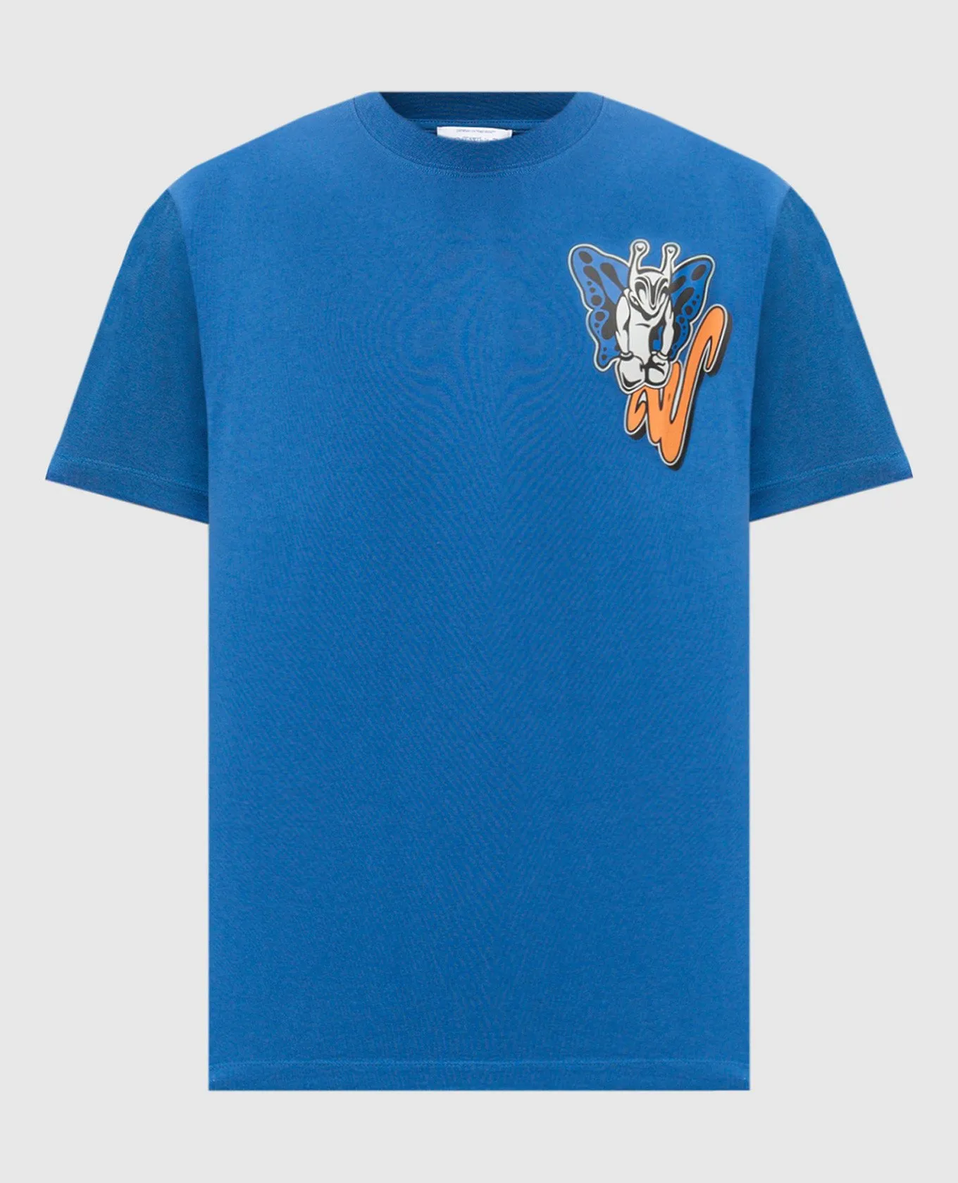 Off-White Blue t-shirt with a brand print