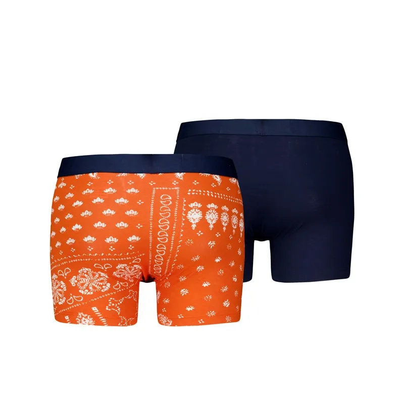 Pack 2 Boxers Levi´s en naranja calabaza y marino