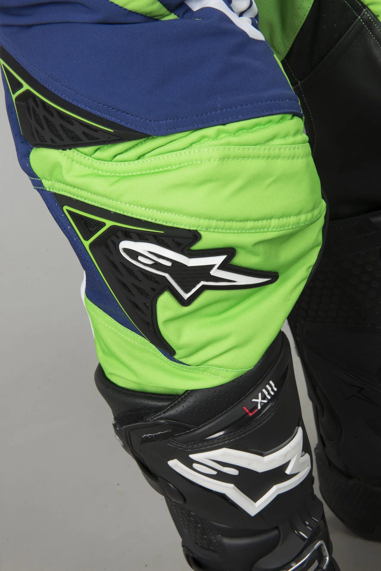 Pantalones de Cross Alpinestars Techstar Venom Verde Fluo-Azul