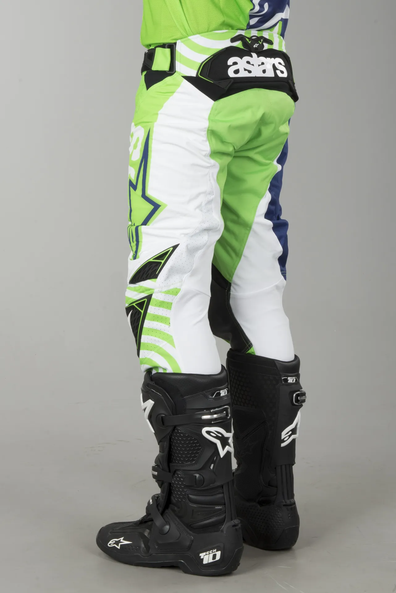 Pantalones de Cross Alpinestars Techstar Venom Verde Fluo-Azul