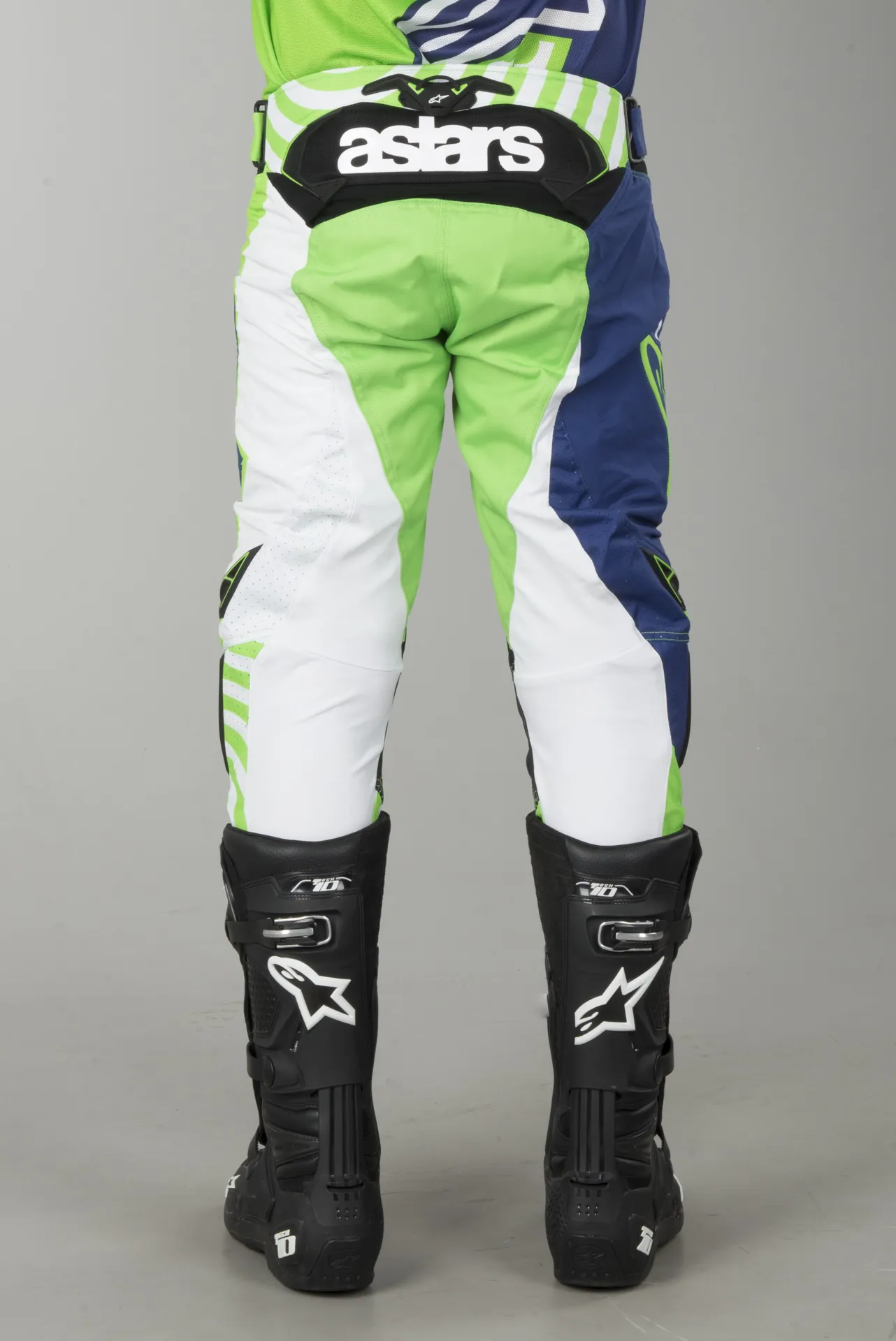 Pantalones de Cross Alpinestars Techstar Venom Verde Fluo-Azul