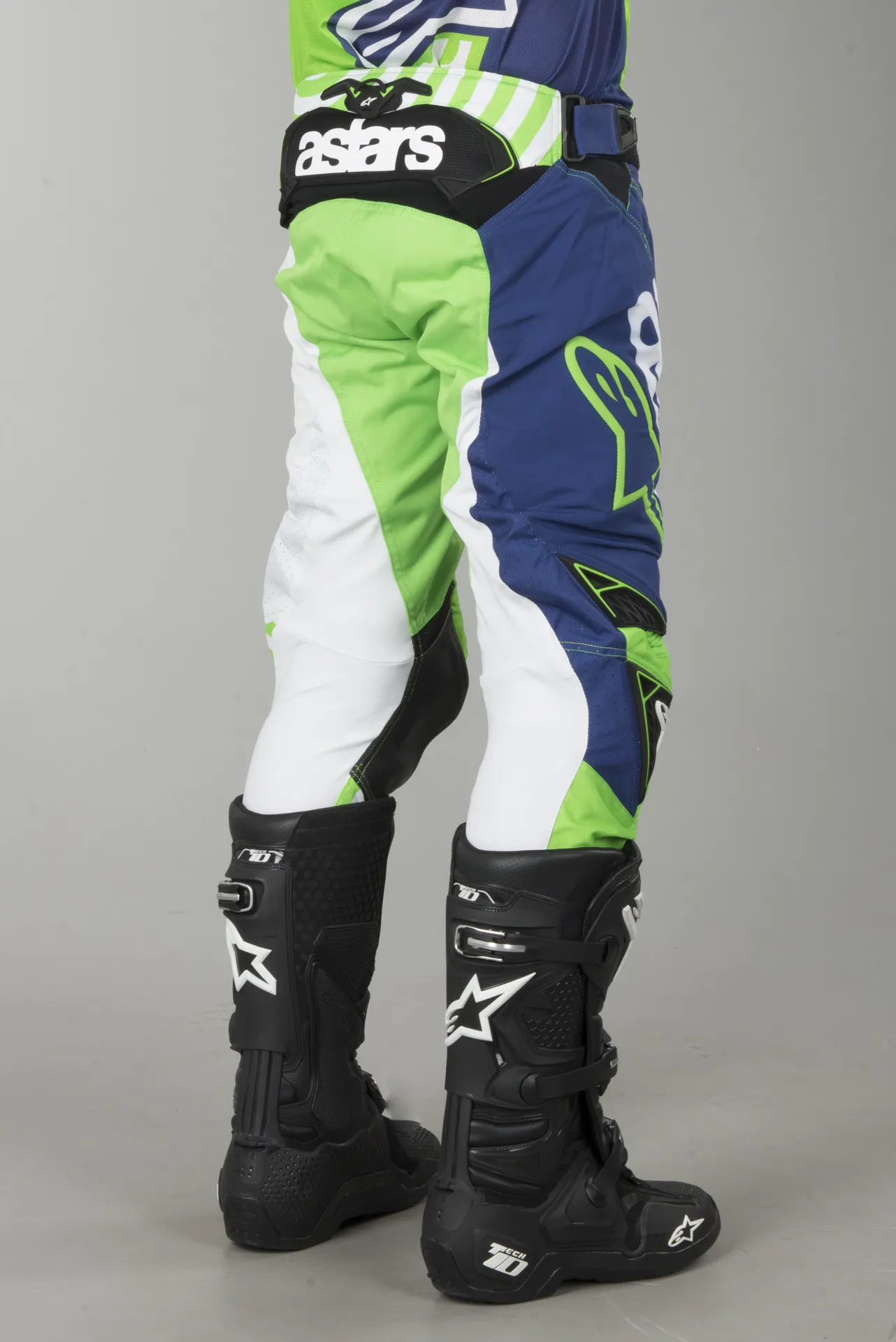 Pantalones de Cross Alpinestars Techstar Venom Verde Fluo-Azul