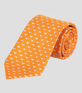 Pineda Covalin Corbata ancha con ajolotes naranja