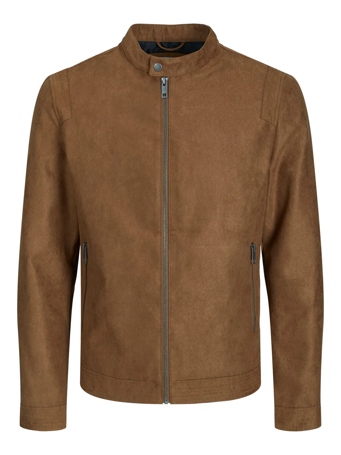 Plus Size Chaqueta de cuero sintético | Marrón claro | Jack & Jones®