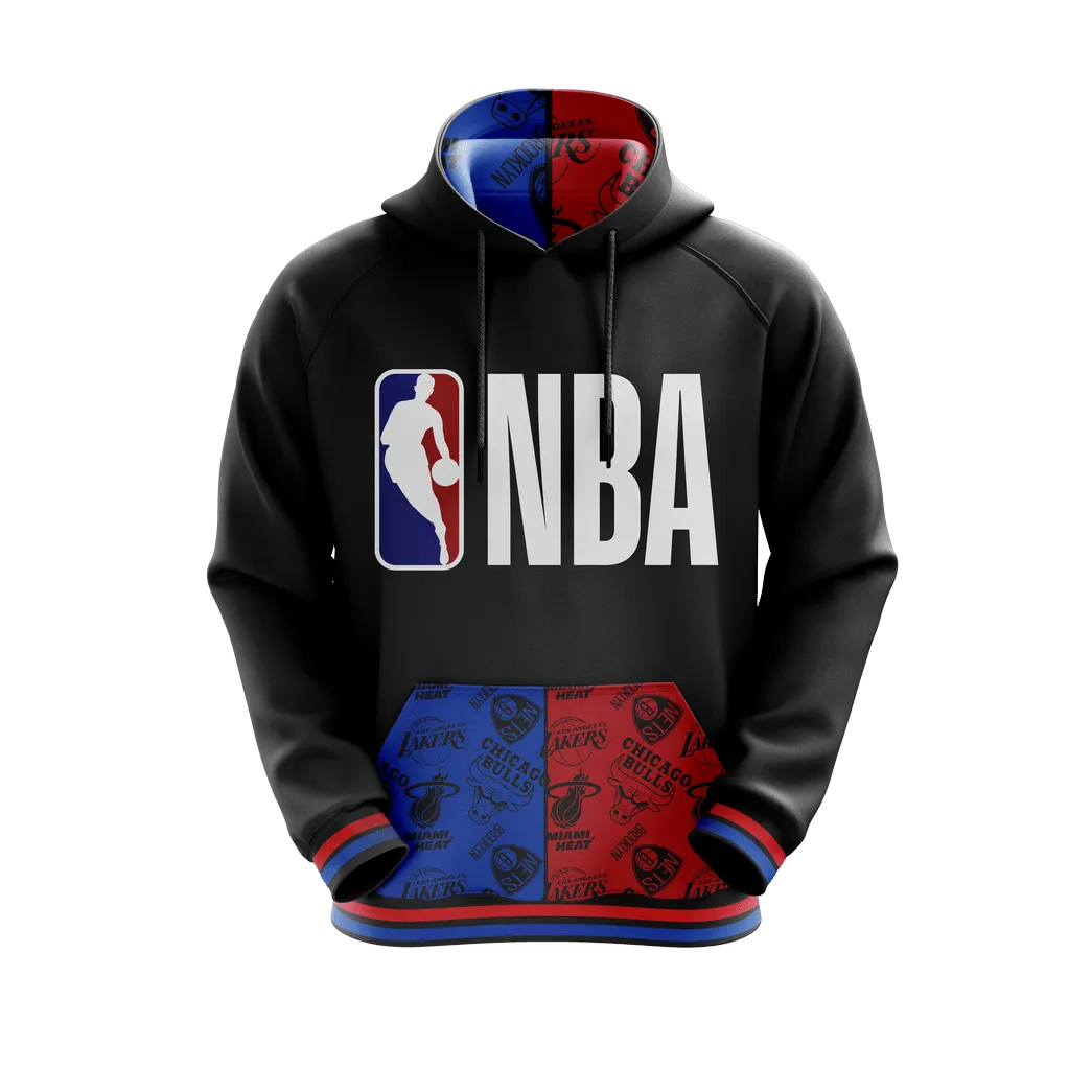 Polerón Básquetbol Niño NBA Logo Oficial NBA Negro