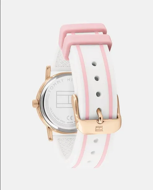 Reloj Tommy Hilfiger 1720023 Silicona Rosa y Blanco