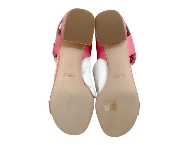 Sandalias estilo gladiador Daho de cuero rosa de Laurence Dacade 