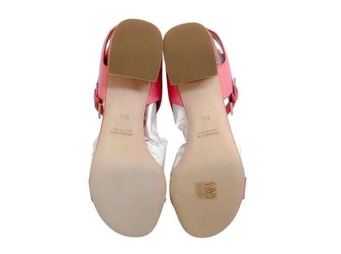 Sandalias estilo gladiador Daho de cuero rosa de Laurence Dacade 