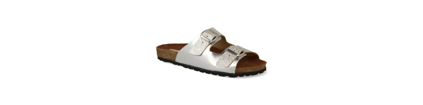 SANDALIAS HEBILLAS MUJER BIO PLATA MOD. EDNA PLA