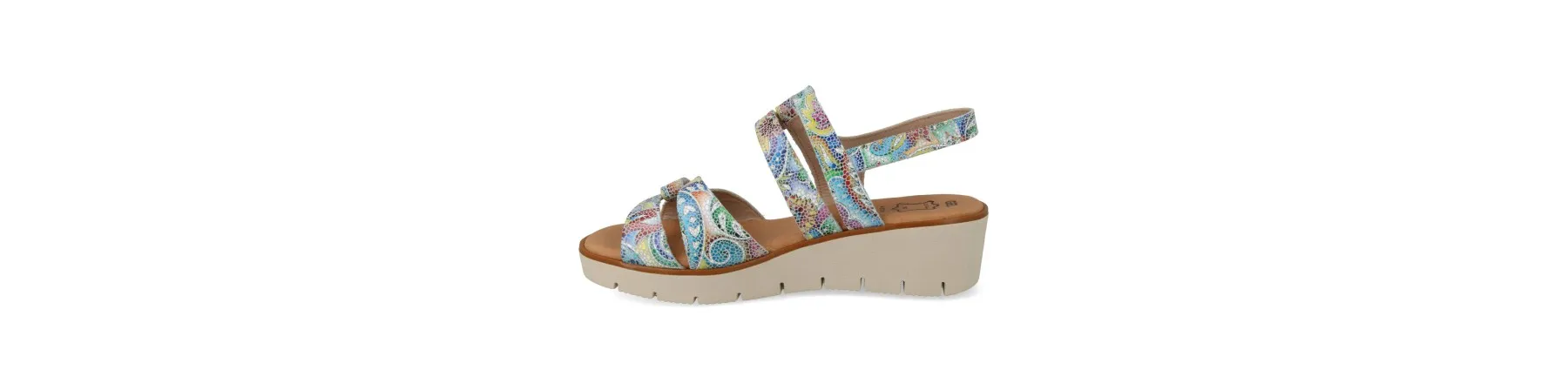 SANDALIAS MUJER COMODAS PIEL MOD. MAYATI AZUL