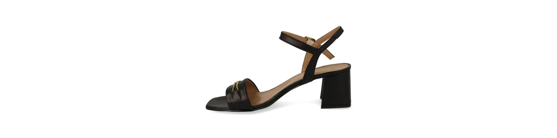 SANDALIAS TACON ANCHO NEGRAS MUJER MOD. AMORET