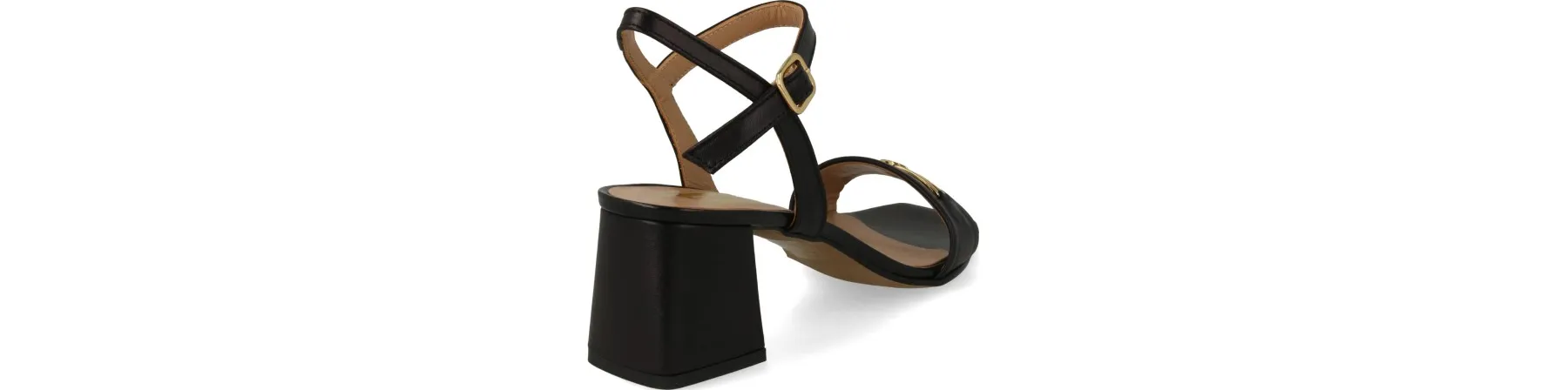 SANDALIAS TACON ANCHO NEGRAS MUJER MOD. AMORET