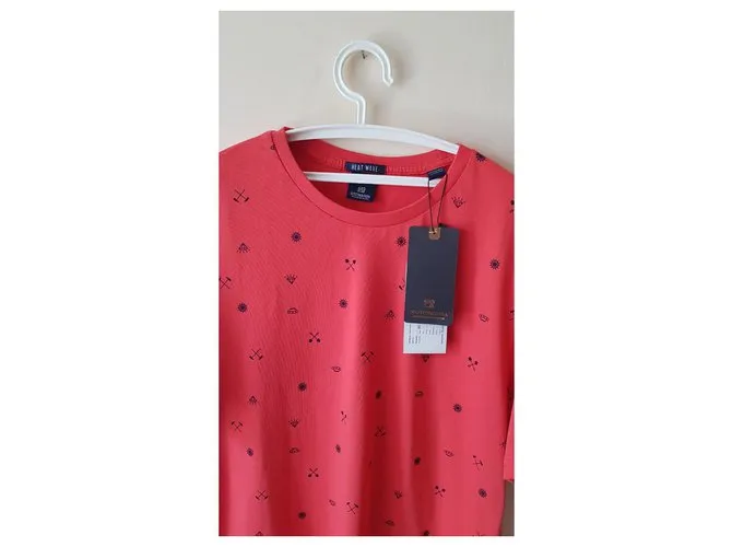 Scotch and Soda Camisetas Naranja Coral 