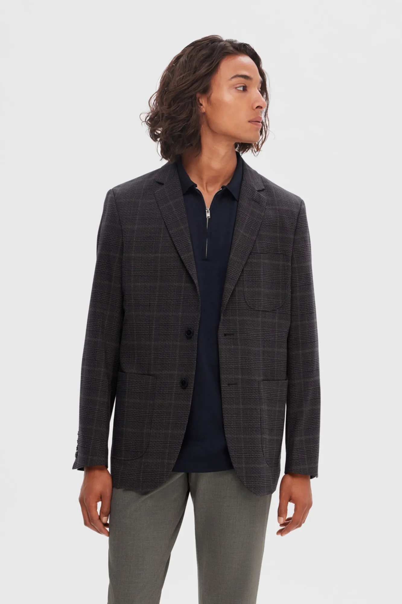 Selected Chaqueta de traje de hombre Slim Fit cuadros