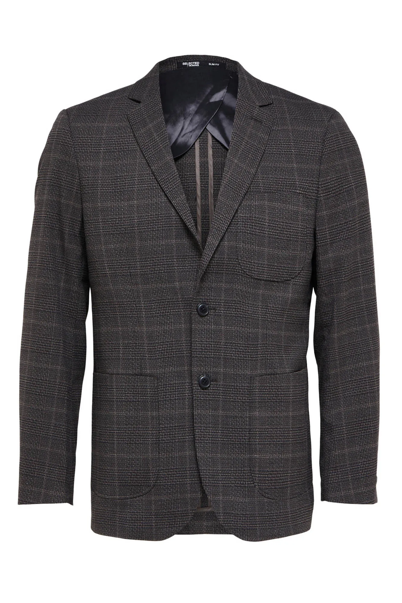 Selected Chaqueta de traje de hombre Slim Fit cuadros