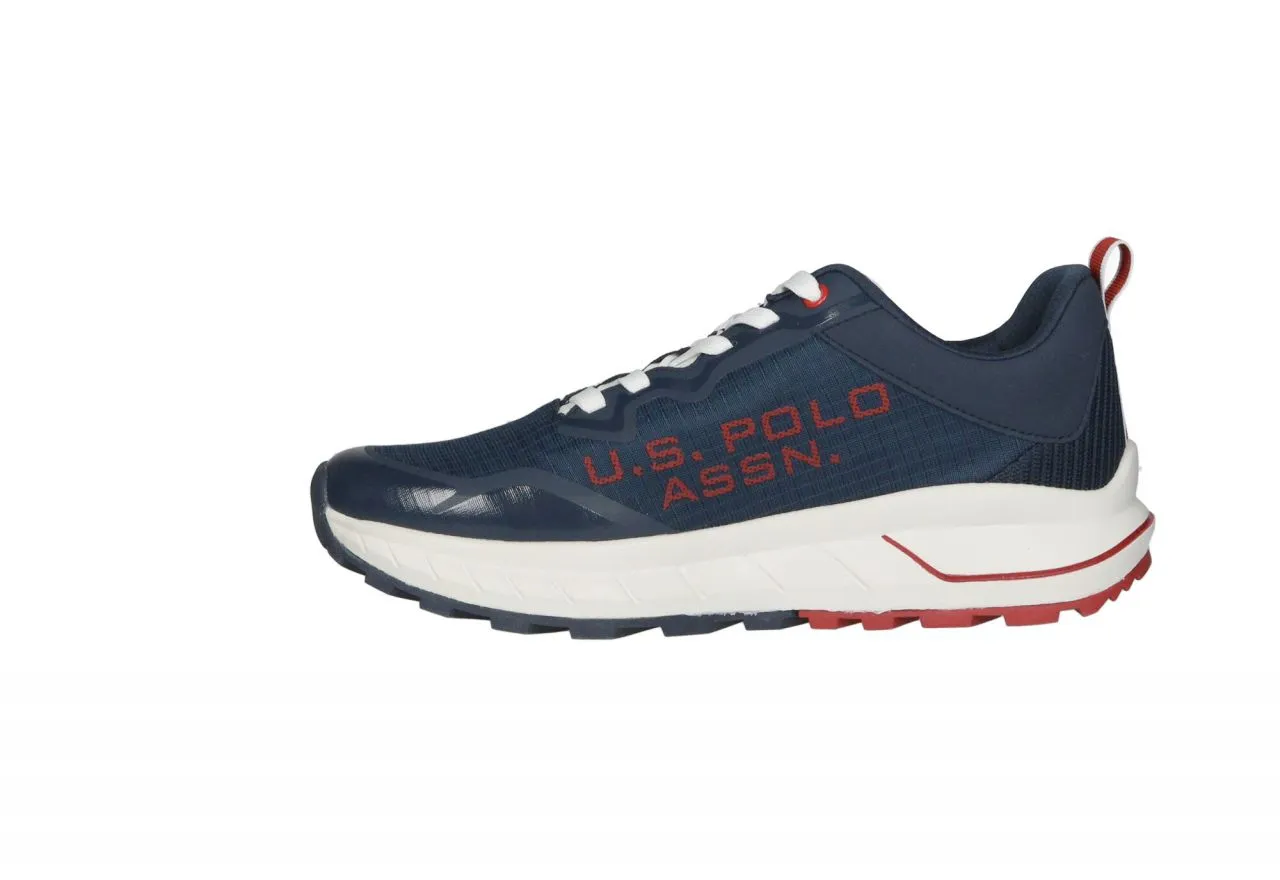 Sneaker Nylon Azul Logo Rojo Piso Blanco Filo Talon Rojo