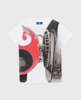 Stefano Ricci Children's white T-shirt with a print