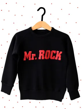 SUDADERA BABY "MR. ROCK" NEGRA