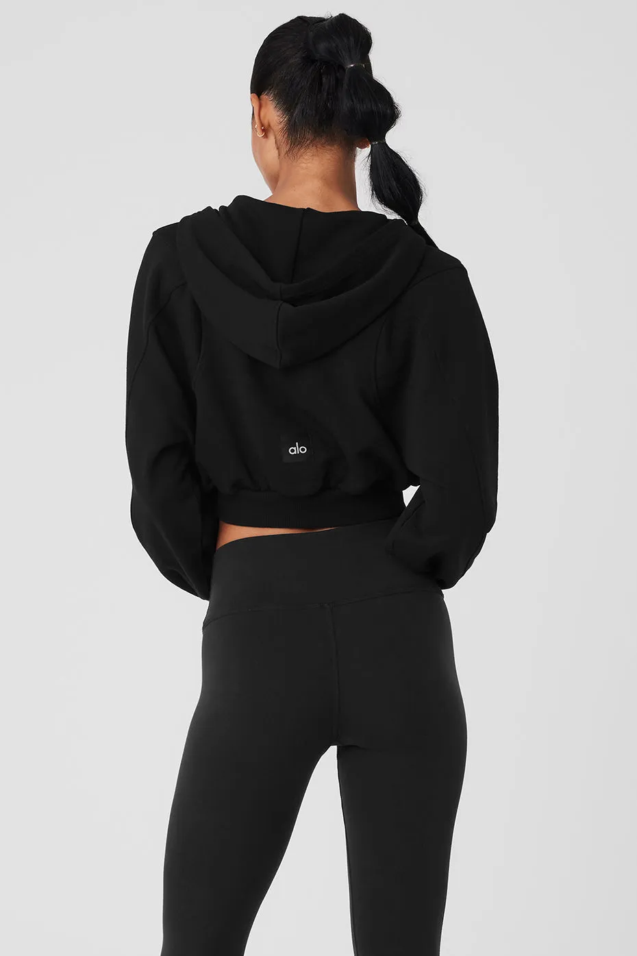 Sweet Escape Zip Up Hoodie - Black