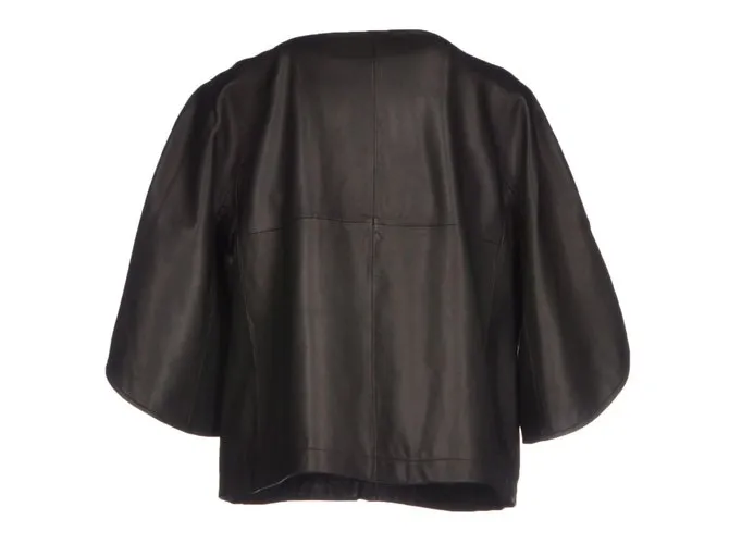 Thakoon Addition Chaqueta de cuero Negro 