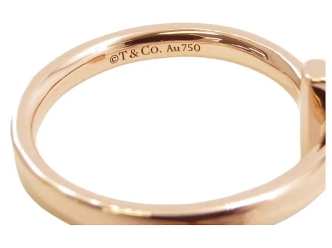 Tiffany & Co Anillo de oro rosa K18PG Tiffany T One 