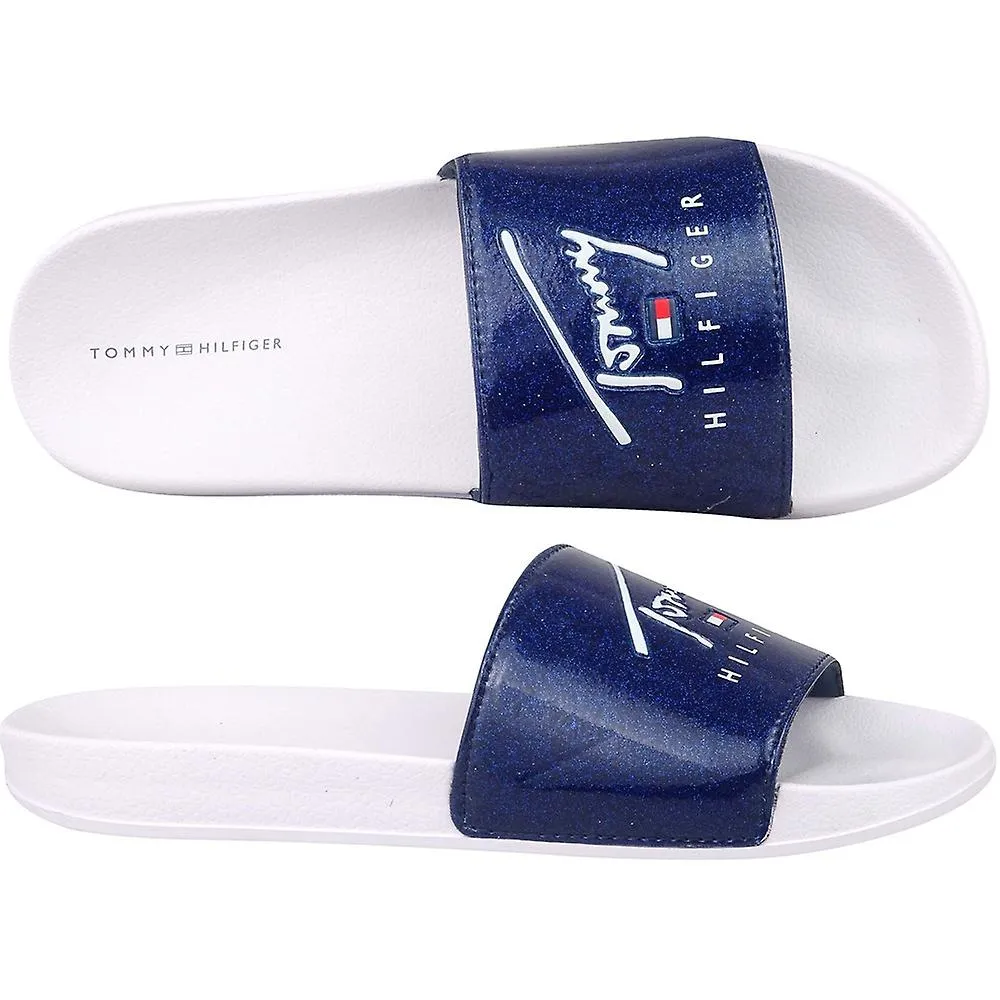 Tommy Hilfiger Smile Print Pool Slide T3A0321951366800 agua todo el año mujeres